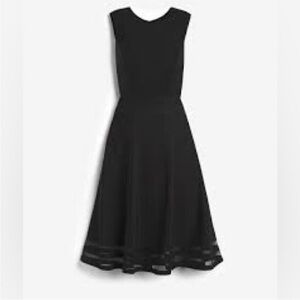 White House Black Market Black Mesh Dress